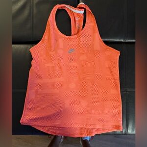 Nike Women's Bright Orange Mesh Tank Top